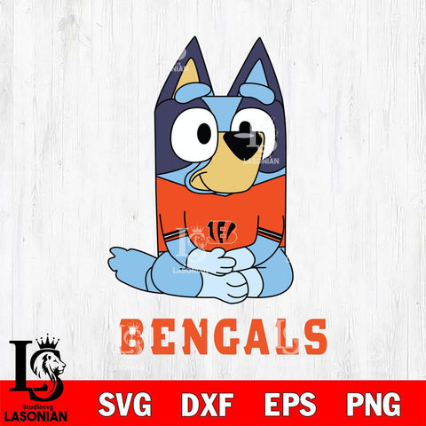 Cincinnati Bengals Bluey Styles Football Cricut Files,Bluey Svg file,Digital Download ,Instant Download