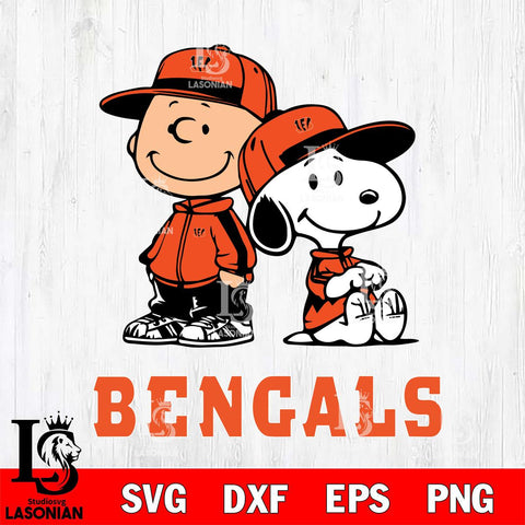 Cincinnati Bengals Charlie Brown Snoopy Champions Svg Eps Dxf Png File, NFL svg , Digital Download , Instant Download, Cricut File