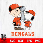 Cincinnati Bengals Charlie Brown and Snoopy Champions Svg Eps Dxf Png File, NFL svg , Digital Download , Instant Download, Cricut File