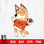 Cincinnati Bengals Chilli bluey NFL Svg Eps Dxf Png File, Digital Download, Instant Download