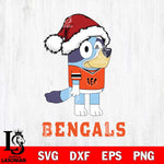 Cincinnati Bengals Christmas Bluey Hat Svg Eps Dxf Png File,Cut Svg Files, Digital File, Sublimation