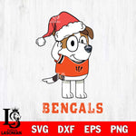 Cincinnati Bengals Christmas Bluey Jack Sport Svg Eps Dxf Png File,Cut Svg Files, Digital File, Sublimation