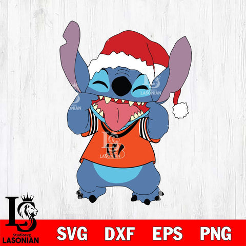 Cincinnati Bengals Christmas Stitch Disney Svg Eps Dxf Png File, Digital Download, Instant Download