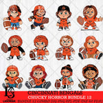 Cincinnati Bengals Chucky Horror Bundle 12 SVG Svg Eps Dxf Png File, Bundle NFL svg, Digital Download, Instant Download