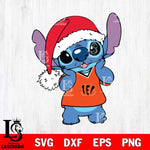 Cincinnati Bengals Cute Stitch Christmas Svg Eps Dxf Png File, Digital Download, Instant Download