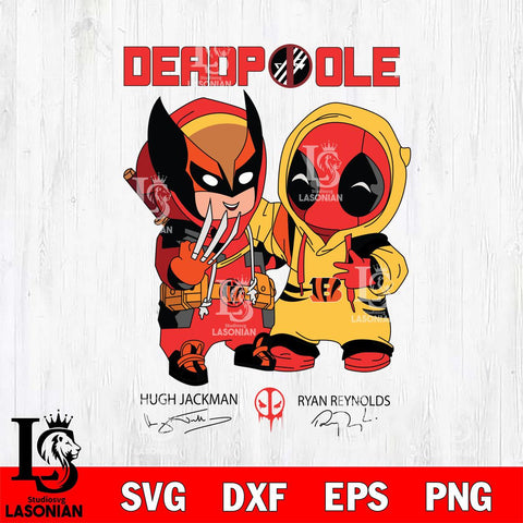 Cincinnati Bengals Deadpool Wolverine Sport Svg Eps Dxf Png File, Digital Download, Instant Download