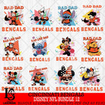 Cincinnati Bengals Disney Rad Dad NFL Bundle 12 SVG DXF EPS PNG FILE, Father day File Cut,Digital Download,Instant Download,Disney Svg Files