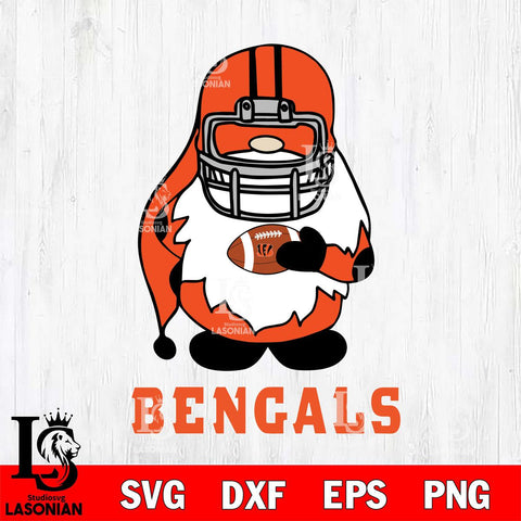 Cincinnati Bengals Gnomes Christmas Svg Eps Dxf Png File, Digital Download, Instant Download