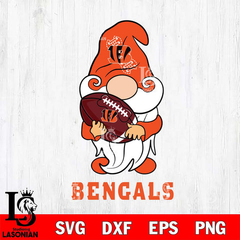 Cincinnati Bengals Gnomes Christmas football Svg Eps Dxf Png File, Digital Download, Instant Download