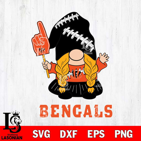 Cincinnati Bengals Gnomes Fan Svg Eps Dxf Png File, Digital Download, Instant Download