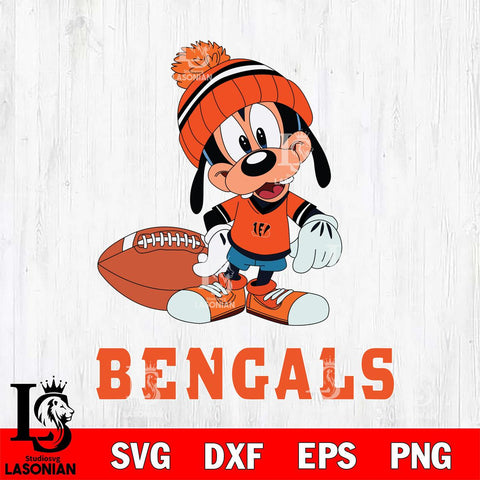 Cincinnati Bengals Goofy Football SVG DXF EPS PNG FILE,NFL Cricut ,Football Digital Download,Instant Download, Silhouette