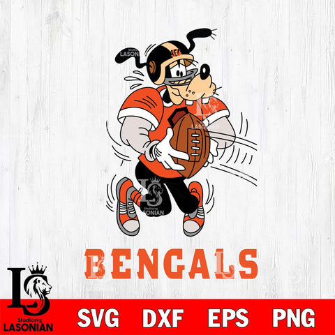 Cincinnati Bengals Goofy Sport Football SVG DXF EPS PNG FILE,NFL Cricut ,Football Digital Download,Instant Download, Silhouette
