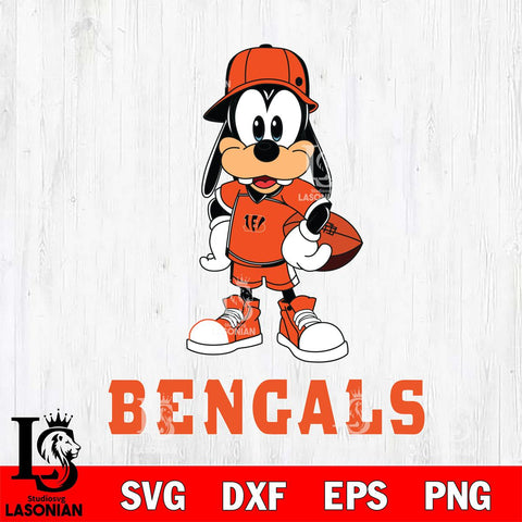 Cincinnati Bengals Goofy rugby SVG DXF EPS PNG FILE,NFL Cricut ,Football Digital Download,Instant Download, Silhouette