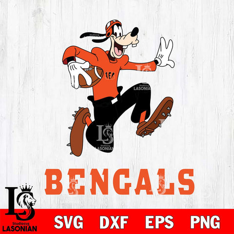 Cincinnati Bengals Goofy rugby Sport SVG DXF EPS PNG FILE,NFL Cricut ,Football Digital Download,Instant Download, Silhouette