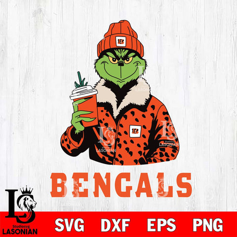 Cincinnati Bengals Grinch Christmas Svg Eps Dxf Png File,Cricut svg files, Digital Download, Instant Download