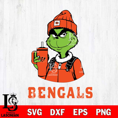 Cincinnati Bengals Grinch Football Christmas Svg Eps Dxf Png File,Cricut svg files, Digital Download, Instant Download