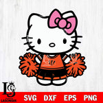 Cincinnati Bengals Hello Kitty Cheerleader 2 Svg Eps Dxf Png File, Digital Download, Instant Download