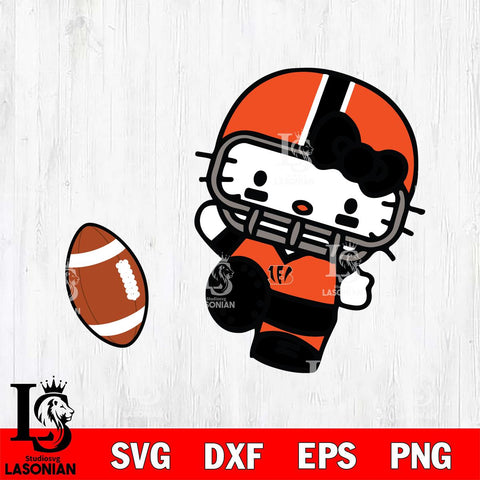 Cincinnati Bengals Hello Kitty sport 12 Svg Eps Dxf Png File, Digital Download, Instant Download