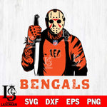 Cincinnati Bengals Jason Voorhees Horror 3 Svg Eps Dxf Png File, NFL svg, Digital Download, Instant Download