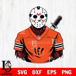 Cincinnati Bengals Jason Voorhees Horror 4 Svg Eps Dxf Png File, NFL svg, Digital Download, Instant Download