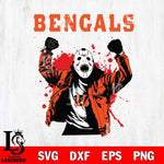Cincinnati Bengals Jason Voorhees Horror Halloween 3 Svg Eps Dxf Png File, Digital Download, Instant Download