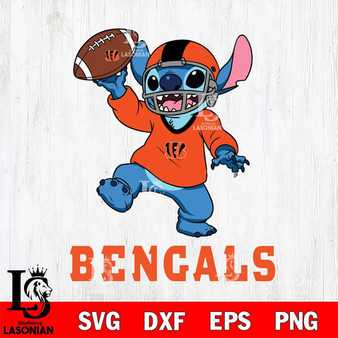 Cincinnati Bengals Lilo and stitch Sport SVG DXF EPS PNG FILE, Stitch File Cut,NFL Digital Download,Instant Download, Silhouette