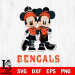 Cincinnati Bengals Mickey And Minnie Mouse Football Svg Eps Dxf Png File, Bundle NFl svg , File Cut , Digital Download , Instant Download, Laser Cut Svg Files