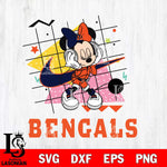 Cincinnati Bengals Minnie Mouse Dancing SVG DXF EPS PNG FILE, Disney Father day File Cut,Digital Download,Instant Download,Disney Svg Files
