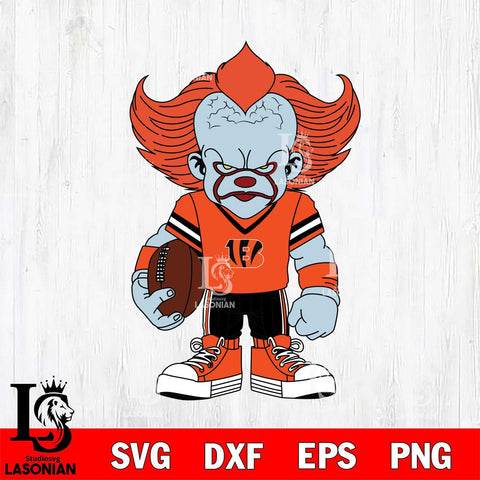Cincinnati Bengals Pennywise Horror Sport 11 Svg Eps Dxf Png File, NFL svg, Digital Download, Instant Download