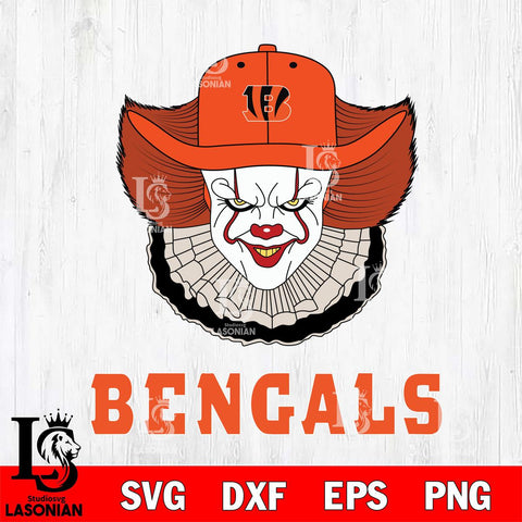 Cincinnati Bengals Pennywise Horror Sport 12 Svg Eps Dxf Png File, NFL svg, Digital Download, Instant Download
