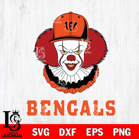 Cincinnati Bengals Pennywise Horror Sport 4 Svg Eps Dxf Png File, NFL svg, Digital Download, Instant Download