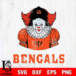 Cincinnati Bengals Pennywise Horror Sport 7 Svg Eps Dxf Png File, NFL svg, Digital Download, Instant Download