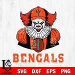 Cincinnati Bengals Pennywise Horror Sport 9 Svg Eps Dxf Png File, NFL svg, Digital Download, Instant Download