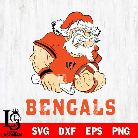 Cincinnati Bengals Santa Claus Angry Svg Eps Dxf Png File,NFL Svg Files,Digital Download,Sublimation,Instant Download