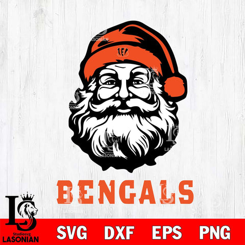 Cincinnati Bengals Santa Claus Christmas Svg Eps Dxf Png File,NFL Svg Files,Digital Download,Sublimation,Instant Download