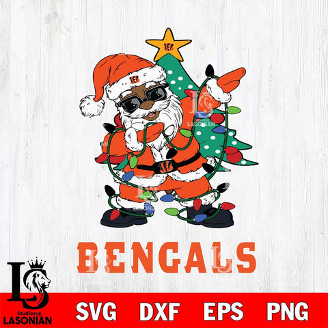 Cincinnati Bengals Santa Claus Ugly Christmas Svg Eps Dxf Png File,NFL Svg Files,Digital Download,Sublimation,Instant Download