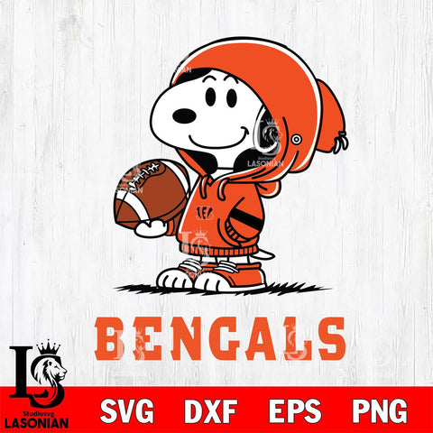Cincinnati Bengals Snoopy Football Svg Eps Dxf Png File, NFL svg , Digital Download , Instant Download, Cricut File