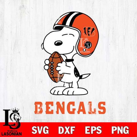 Cincinnati Bengals Snoopy Rugby Svg Eps Dxf Png File, NFL svg , Digital Download , Instant Download, Cricut File