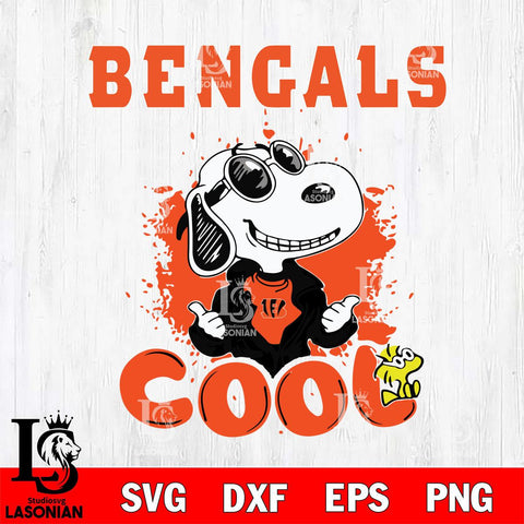 Cincinnati Bengals Snoopy Sport 7 Svg Eps Dxf Png File, NFL svg, Digital Download, Instant Download