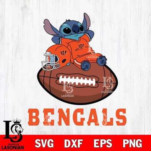 Cincinnati Bengals Stitch Big NFL football SVG DXF EPS PNG FILE, NFL File Cut, Digital Download,Instant Download, Silhouette, Cricut