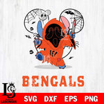 Cincinnati Bengals Stitch Ghost Face Halloween 2 Svg Eps Dxf Png File, Digital Download, Instant Download