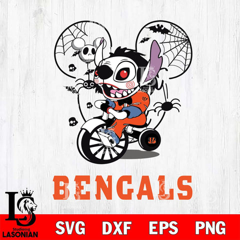 Cincinnati Bengals Stitch Jigsaws Halloween Svg Eps Dxf Png File, Digital Download, Instant Download