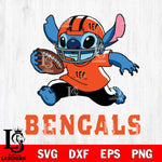 Cincinnati Bengals Stitch Run Football SVG DXF EPS PNG FILE, Stitch File Cut,NFL Digital Download,Instant Download, Silhouette