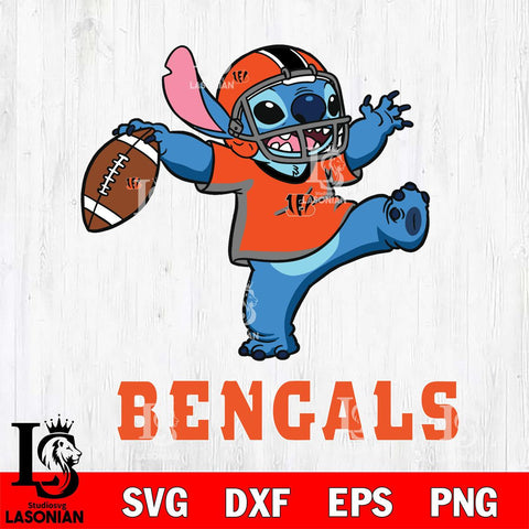 Cincinnati Bengals Stitch dance rugby ball SVG DXF EPS PNG FILE, Stitch File Cut,NFL Digital Download,Instant Download, Silhouette