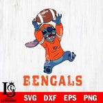 Cincinnati Bengals Stitch playing football SVG DXF EPS PNG FILE, NFL File Cut, Digital Download,Instant Download, Silhouette, Cricut