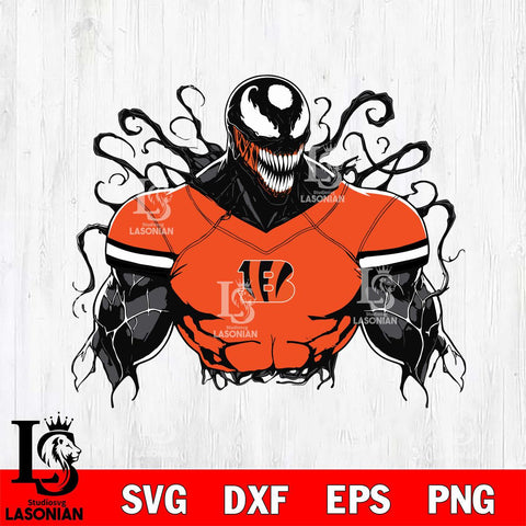 Cincinnati Bengals Venom Marvel Svg Eps Dxf Png File, Digital Download, Instant Download
