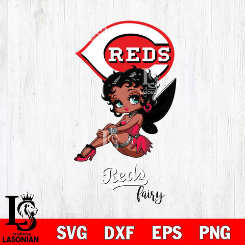 Cincinnati Reds Beauty Black Fairy Betty Boop