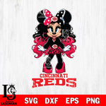 Cincinnati Reds Beauty Minnie Mouse Svg Eps Dxf Png File, Digital Download, Instant Download