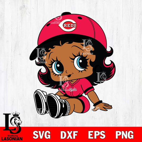 Cincinnati Reds Betty Boop MLB 5 Svg Eps Dxf Png File,MLB svg, Digital Download, Instant Download