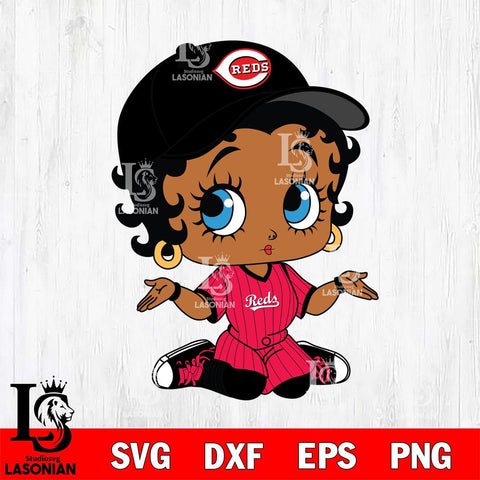 Cincinnati Reds Betty Boop MLB 6 Svg Eps Dxf Png File,MLB svg, Digital Download, Instant Download